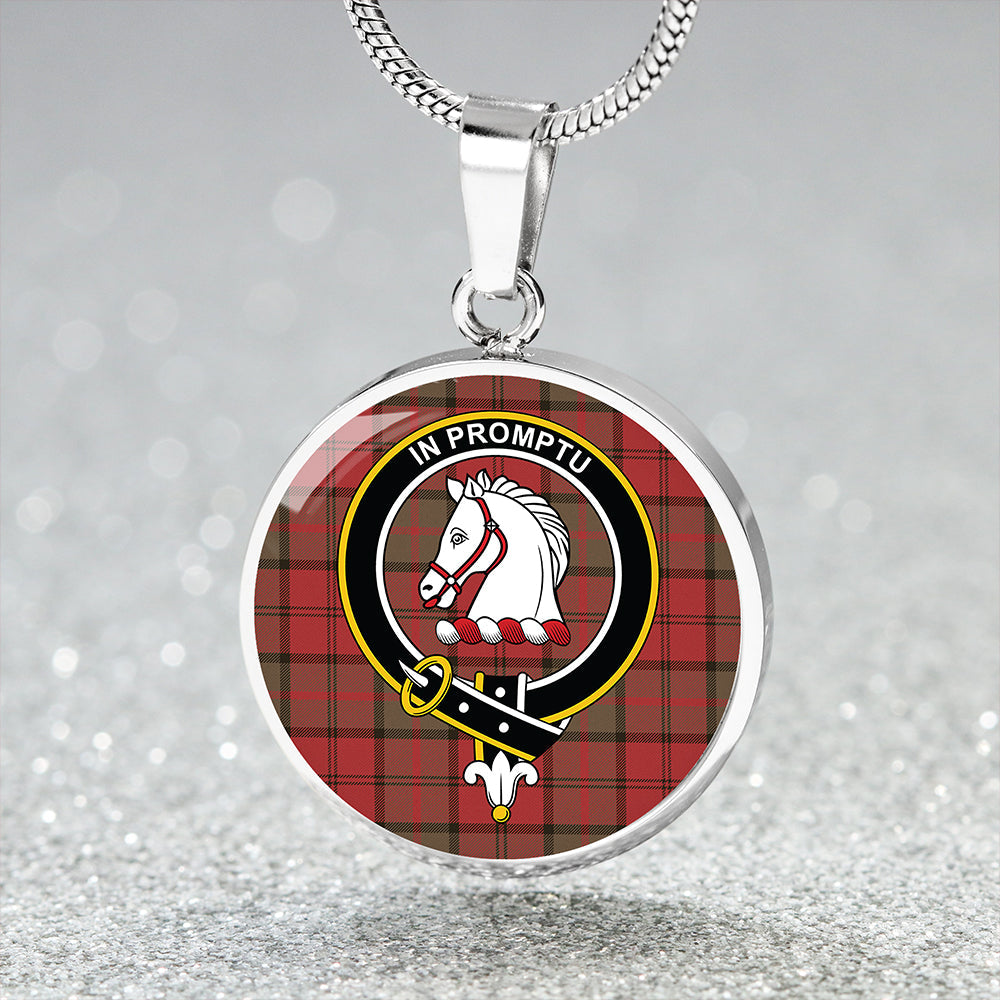 Dunbar Weathered Clan Badge Tartan Classic Circle Necklace