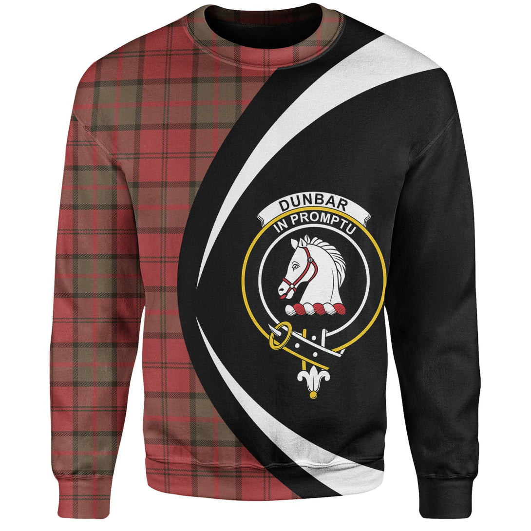 Dunbar Weathered Clan Badge Tartan Sweatshirt Circle Style Personalized