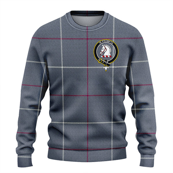 Dunbar of Pitgaveny Weathered Clan Badge Tartan Knitted Sweater