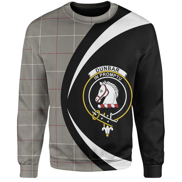 Dunbar of Pitgaveny Weathered Clan Badge Tartan Sweatshirt Circle Style Personalized