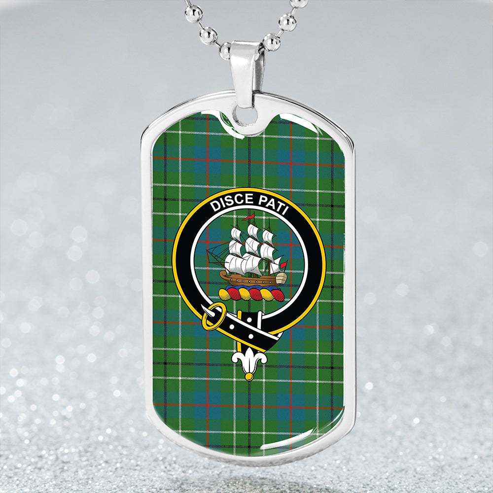 Duncan Ancient Clan Badge Classic Tartan Dog Tag Necklace