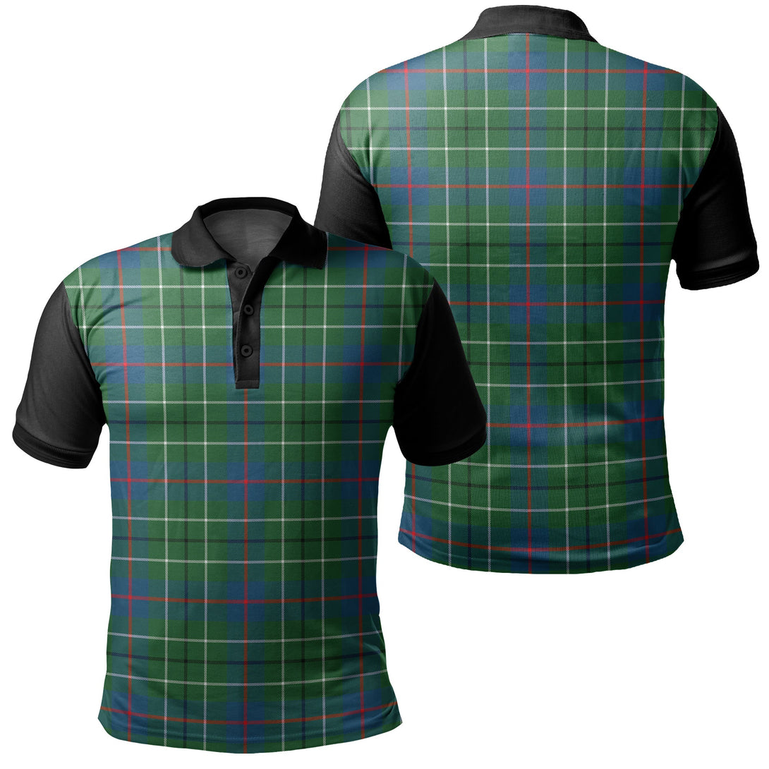 Duncan Ancient Tartan Classic Polo Shirt Black Neck 1 Style