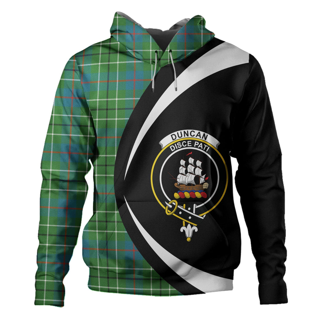 Duncan Ancient Clan Badge Tartan Hoodie Circle Style