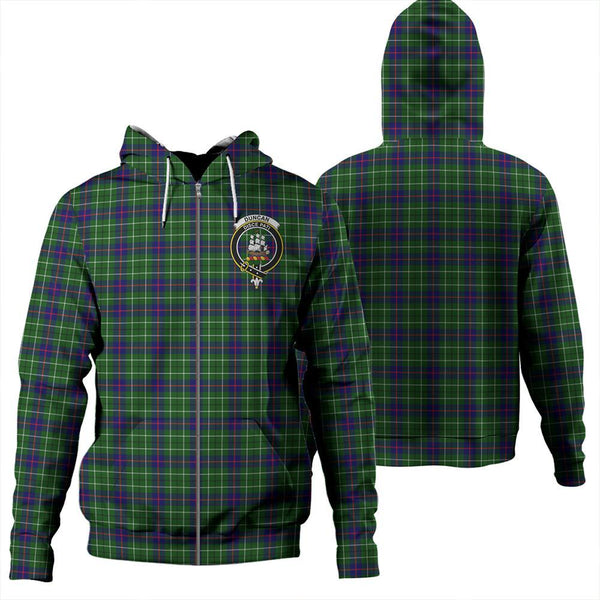 Duncan Modern Tartan Classic Crest Zipper Hoodie