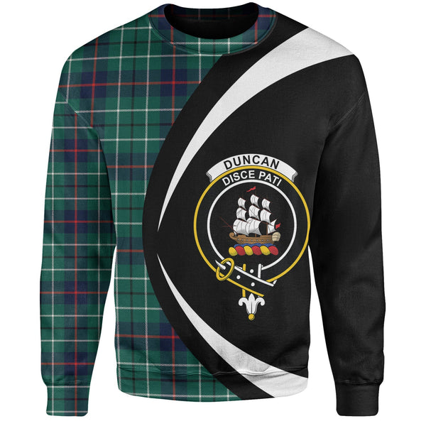 Duncan Modern Clan Badge Tartan Sweatshirt Circle Style Personalized