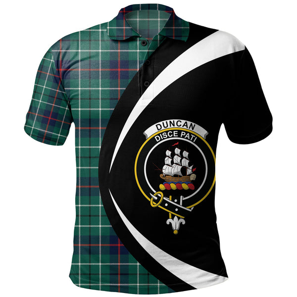 Duncan Modern Clan Badge Tartan Polo Shirt Circle Style Personalized