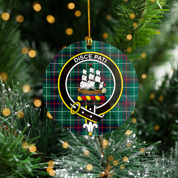 Duncan Modern Clan Badge Tartan Plastic Christmas Ornaments