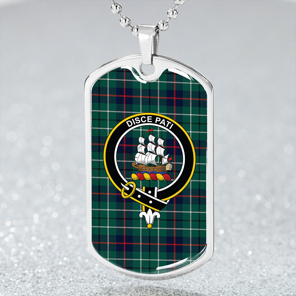 Duncan Modern Clan Badge Classic Tartan Dog Tag Necklace