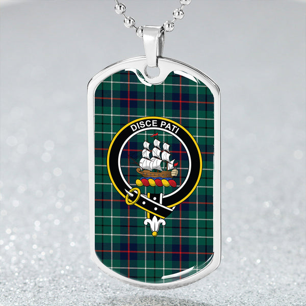 Duncan Modern Clan Badge Classic Tartan Dog Tag Necklace