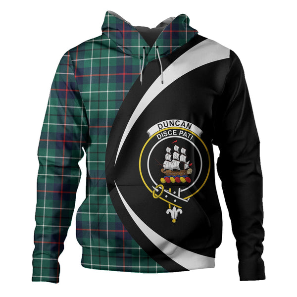 Duncan Modern Clan Badge Tartan Hoodie Circle Style