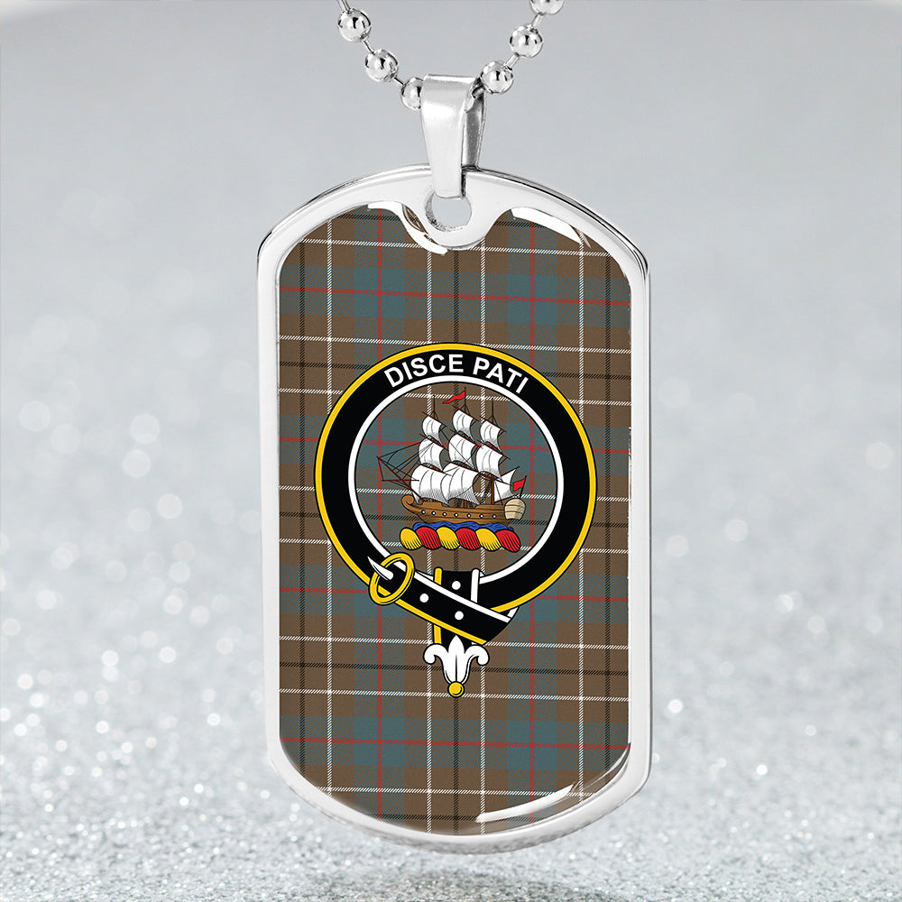 Duncan Weathered Clan Badge Classic Tartan Dog Tag Necklace