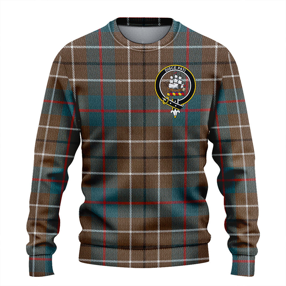 Duncan Weathered Clan Badge Tartan Knitted Sweater