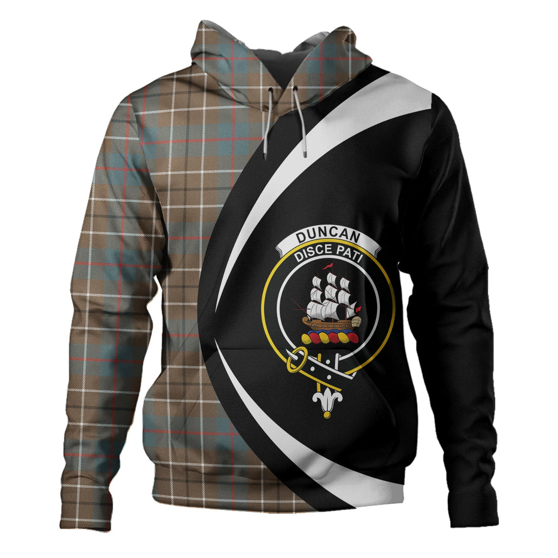 Duncan Weathered Clan Badge Tartan Hoodie Circle Style