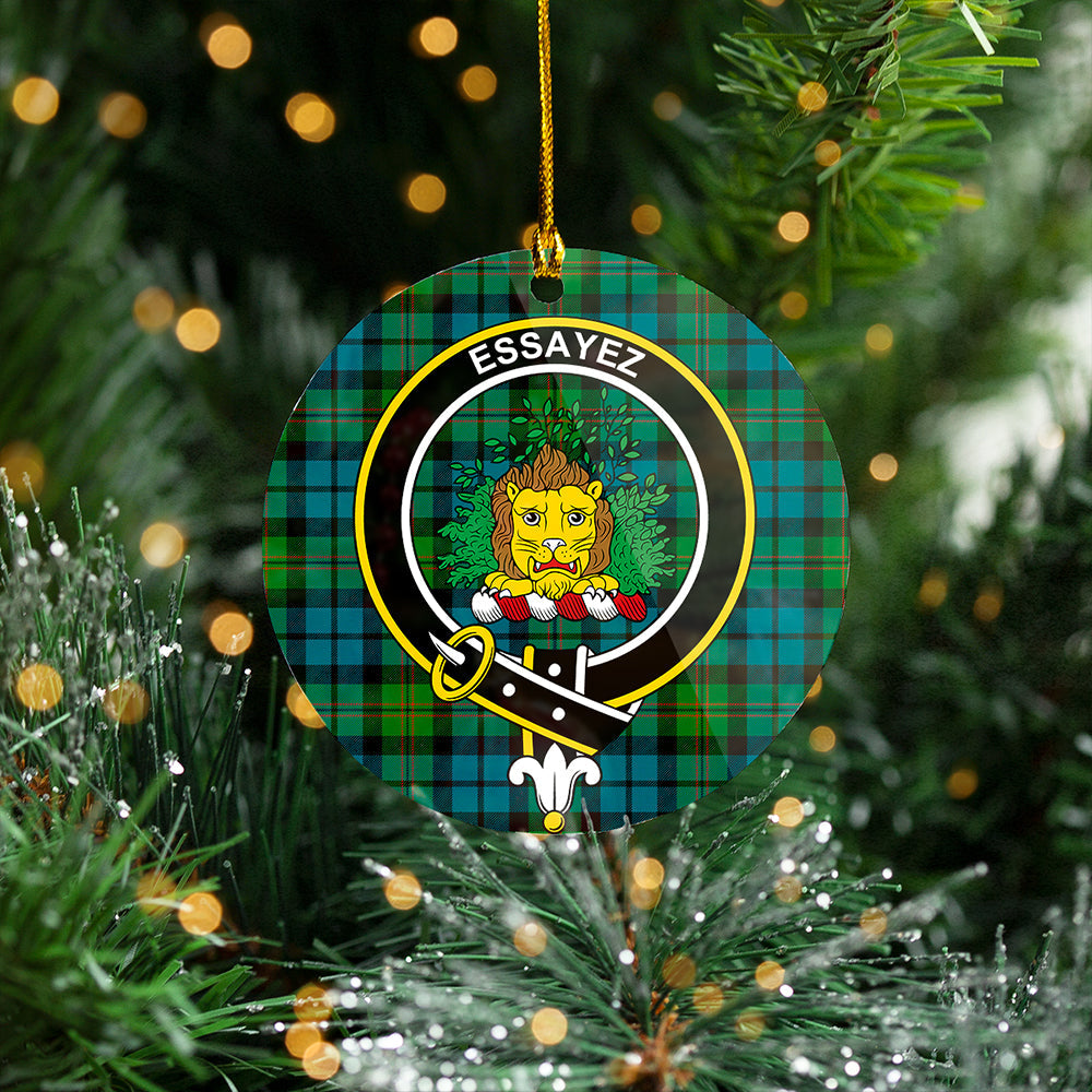 Dundas Ancient Clan Badge Tartan Plastic Christmas Ornaments