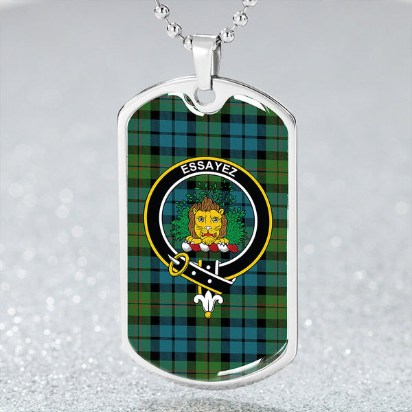 Dundas Ancient Clan Badge Classic Tartan Dog Tag Necklace