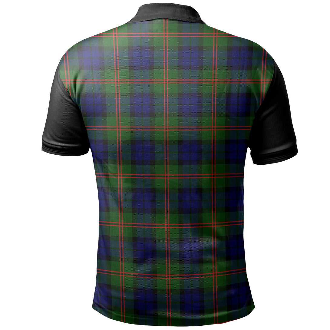 Dundas Modern Tartan Classic Polo Shirt Black Neck 1 Style