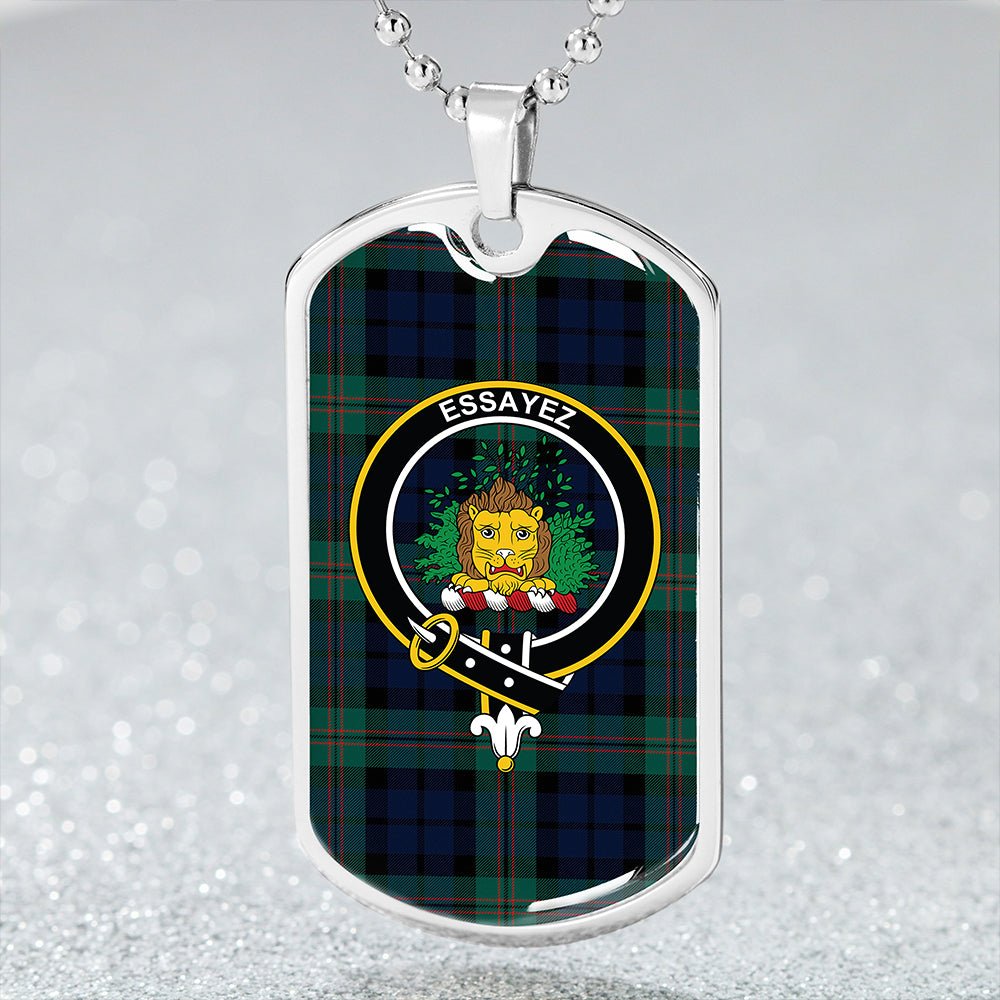 Dundas Modern Clan Badge Classic Tartan Dog Tag Necklace