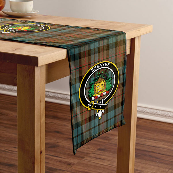 Dundas Weathered Clan Badge Tartan Table Runner