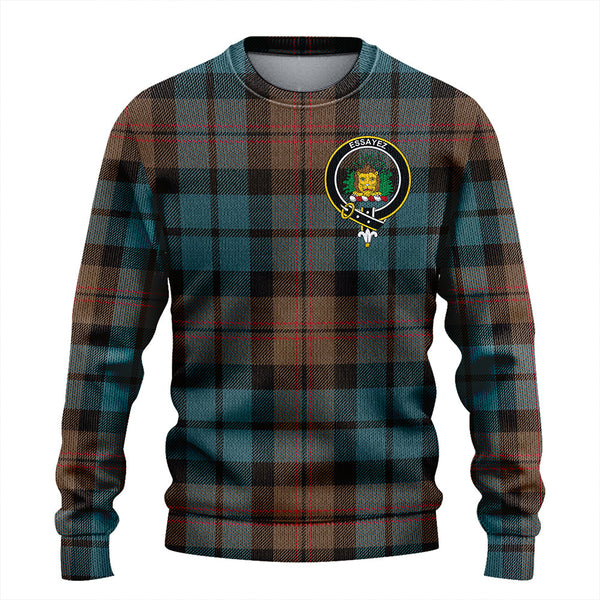 Dundas Weathered Clan Badge Tartan Knitted Sweater