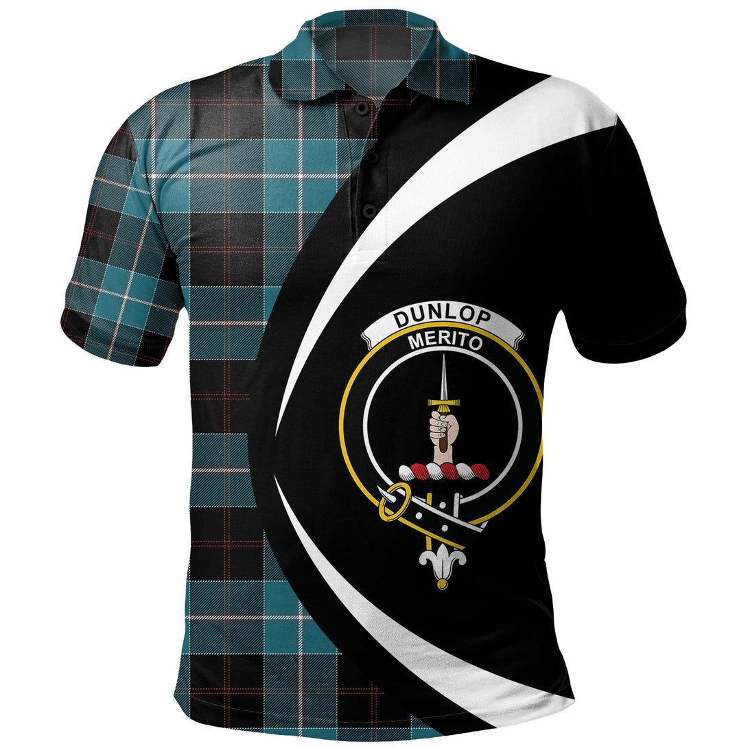 Dunlop Ancient Clan Badge Tartan Polo Shirt Circle Style Personalized