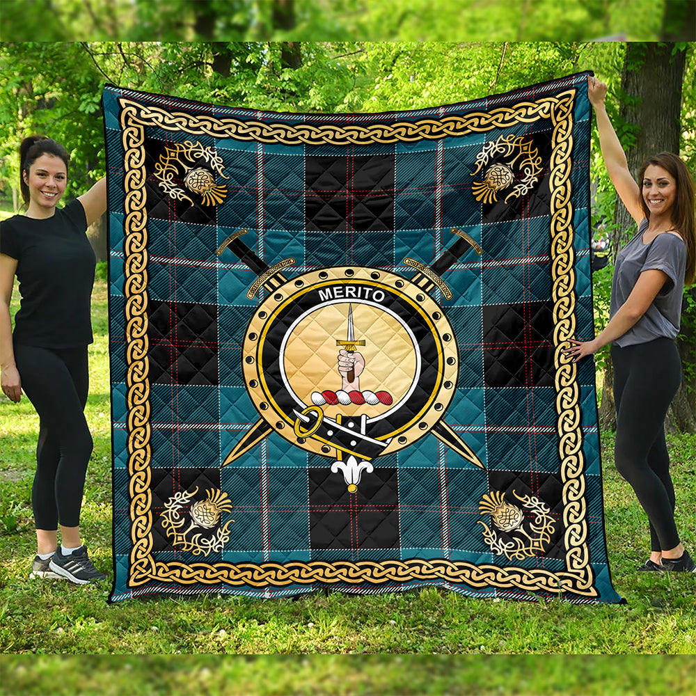 Dunlop Ancient Clan Badge Tartan Premium Quilt Celtic Shield