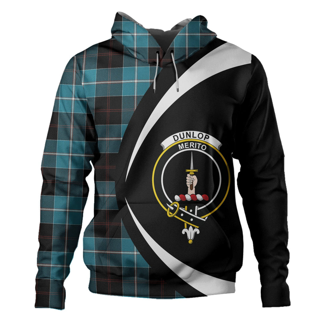 Dunlop Ancient Clan Badge Tartan Hoodie Circle Style