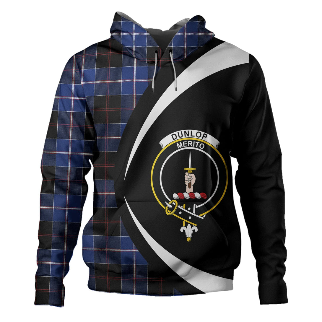 Dunlop Modern Clan Badge Tartan Hoodie Circle Style