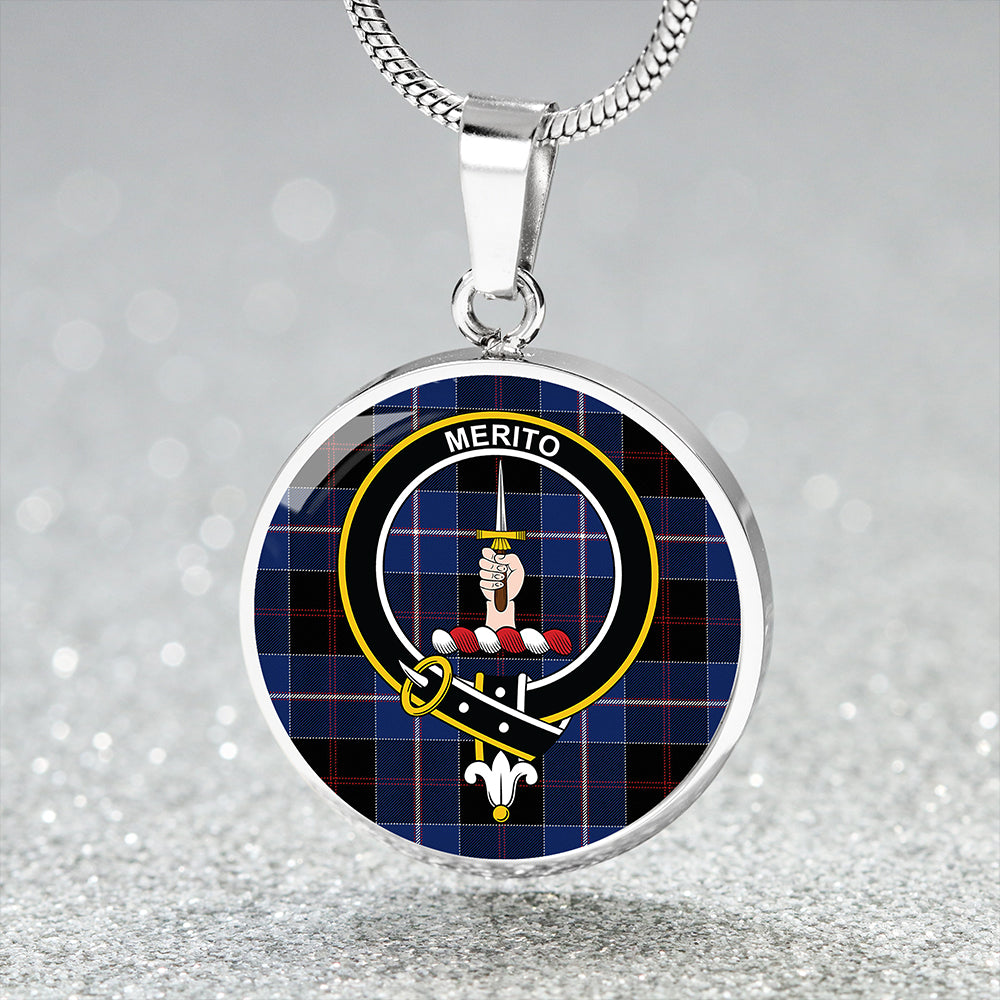 Dunlop Modern Clan Badge Tartan Classic Circle Necklace