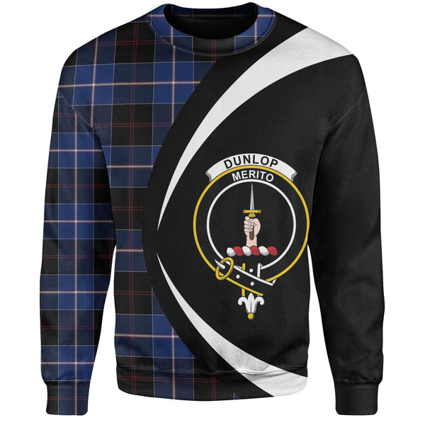 Dunlop Modern Clan Badge Tartan Sweatshirt Circle Style Personalized