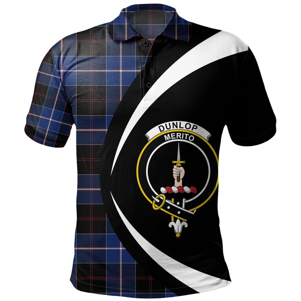 Dunlop Modern Clan Badge Tartan Polo Shirt Circle Style Personalized