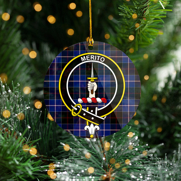 Dunlop Modern Clan Badge Tartan Plastic Christmas Ornaments