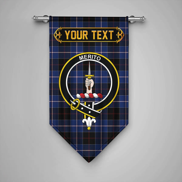 Dunlop Modern Clan Badge Tartan Gonfalon Personalize