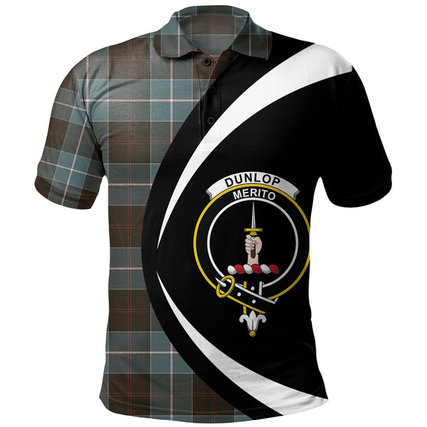 Dunlop Weathered Clan Badge Tartan Polo Shirt Circle Style Personalized