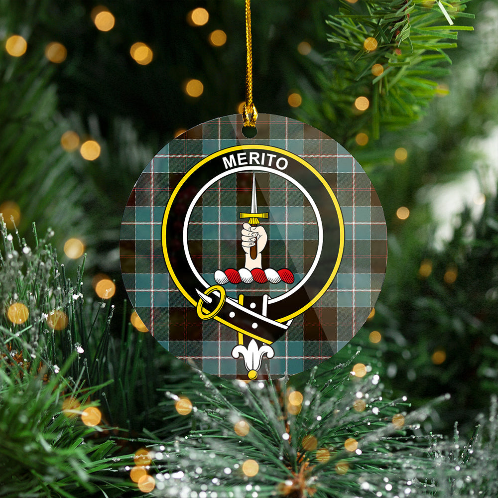 Dunlop Weathered Clan Badge Tartan Plastic Christmas Ornaments