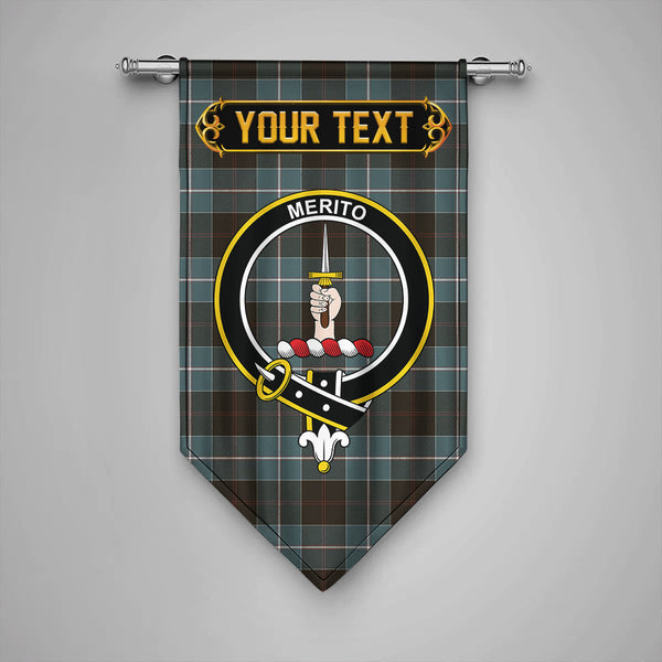 Dunlop Weathered Clan Badge Tartan Gonfalon Personalize