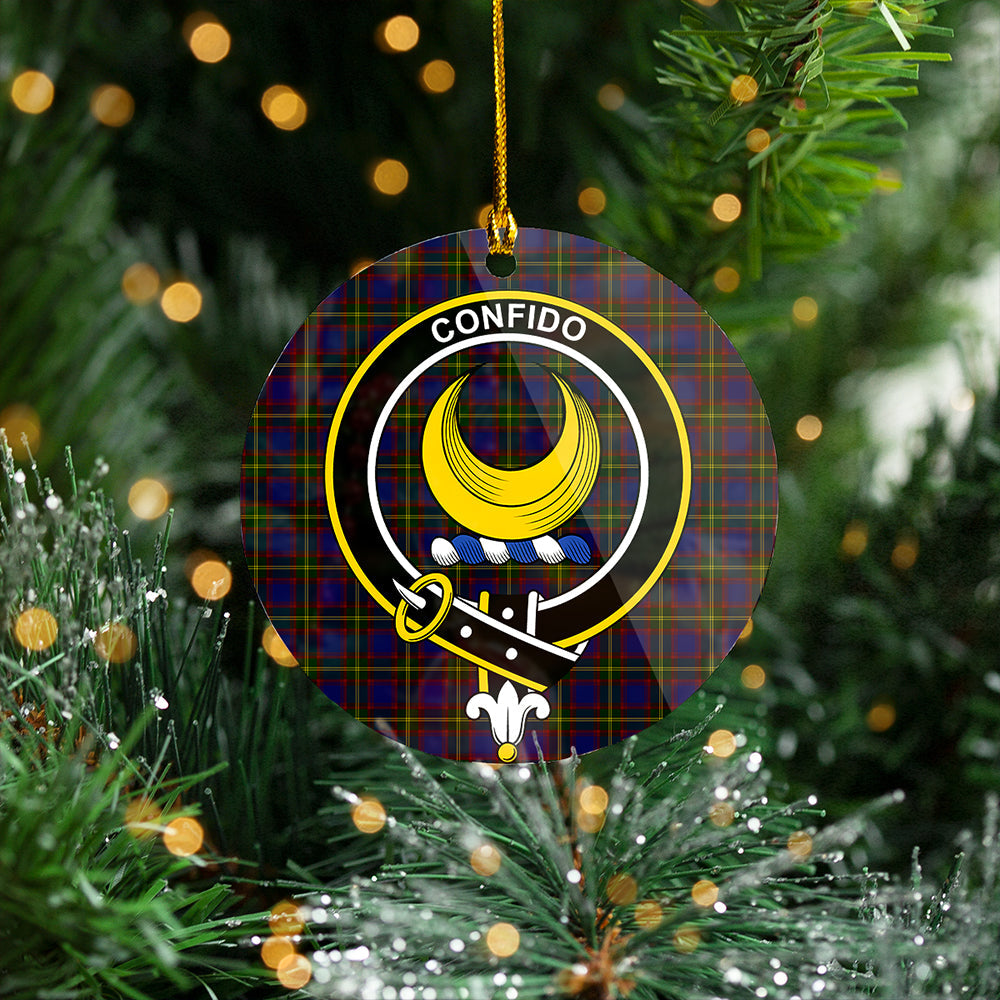 Durie Clan Badge Tartan Plastic Christmas Ornaments