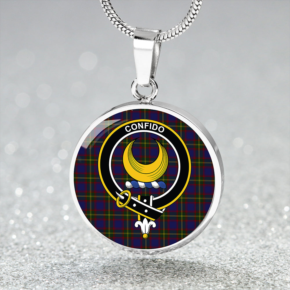 Durie Clan Badge Tartan Classic Circle Necklace