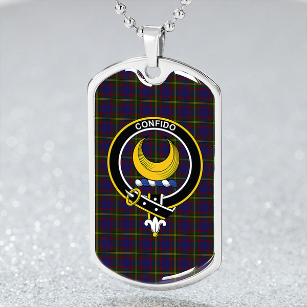 Durie Clan Badge Classic Tartan Dog Tag Necklace