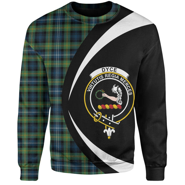 Dyce Modern Clan Badge Tartan Sweatshirt Circle Style Personalized