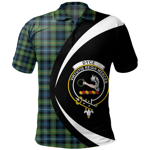 Dyce Modern Clan Badge Tartan Polo Shirt Circle Style Personalized