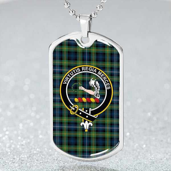 Dyce Modern Clan Badge Classic Tartan Dog Tag Necklace