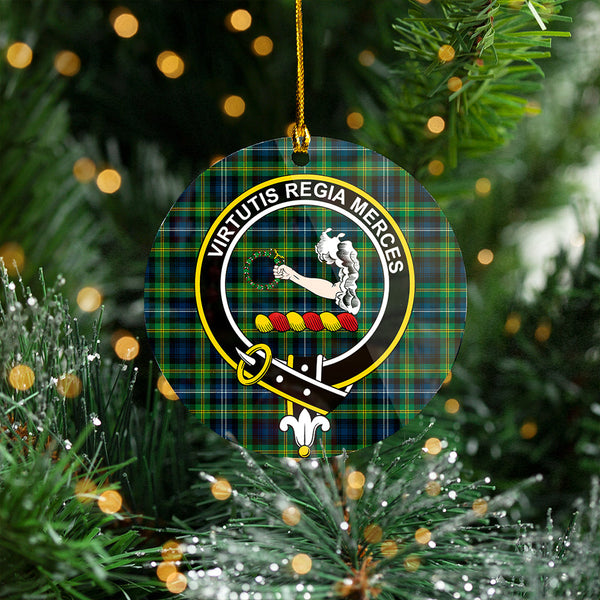 Dyce Modern Clan Badge Tartan Plastic Christmas Ornaments