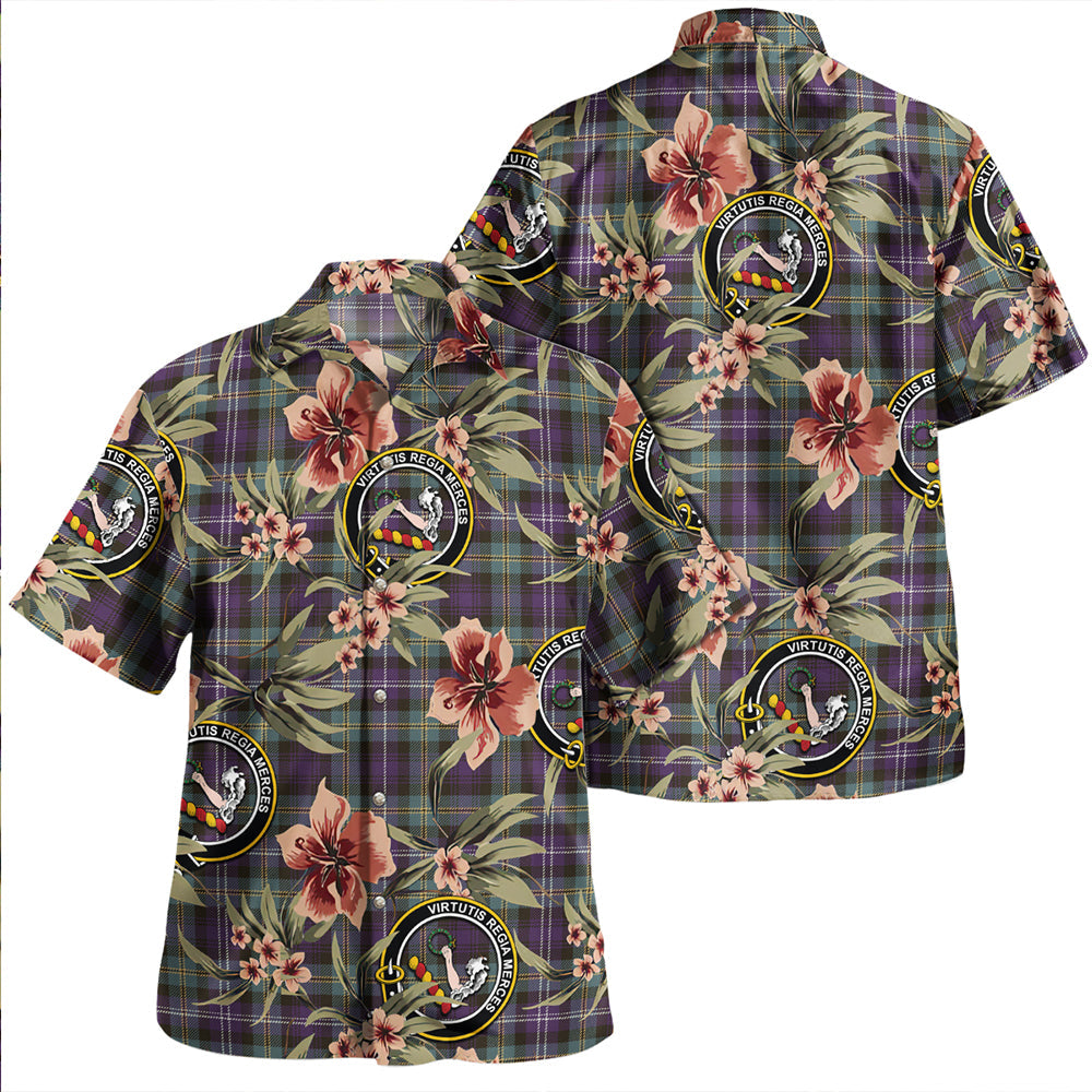 Dyce Weathered Clan Badge Tartan Aloha Hawaiian Shirt Tropical Old Style