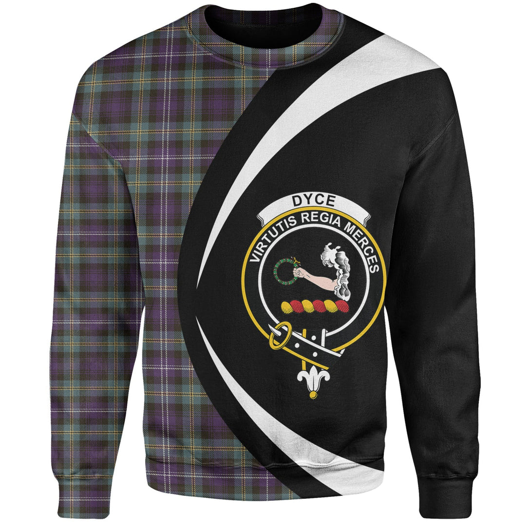 Dyce Weathered Clan Badge Tartan Sweatshirt Circle Style Personalized