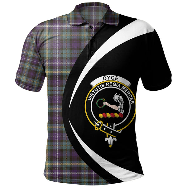 Dyce Weathered Clan Badge Tartan Polo Shirt Circle Style Personalized