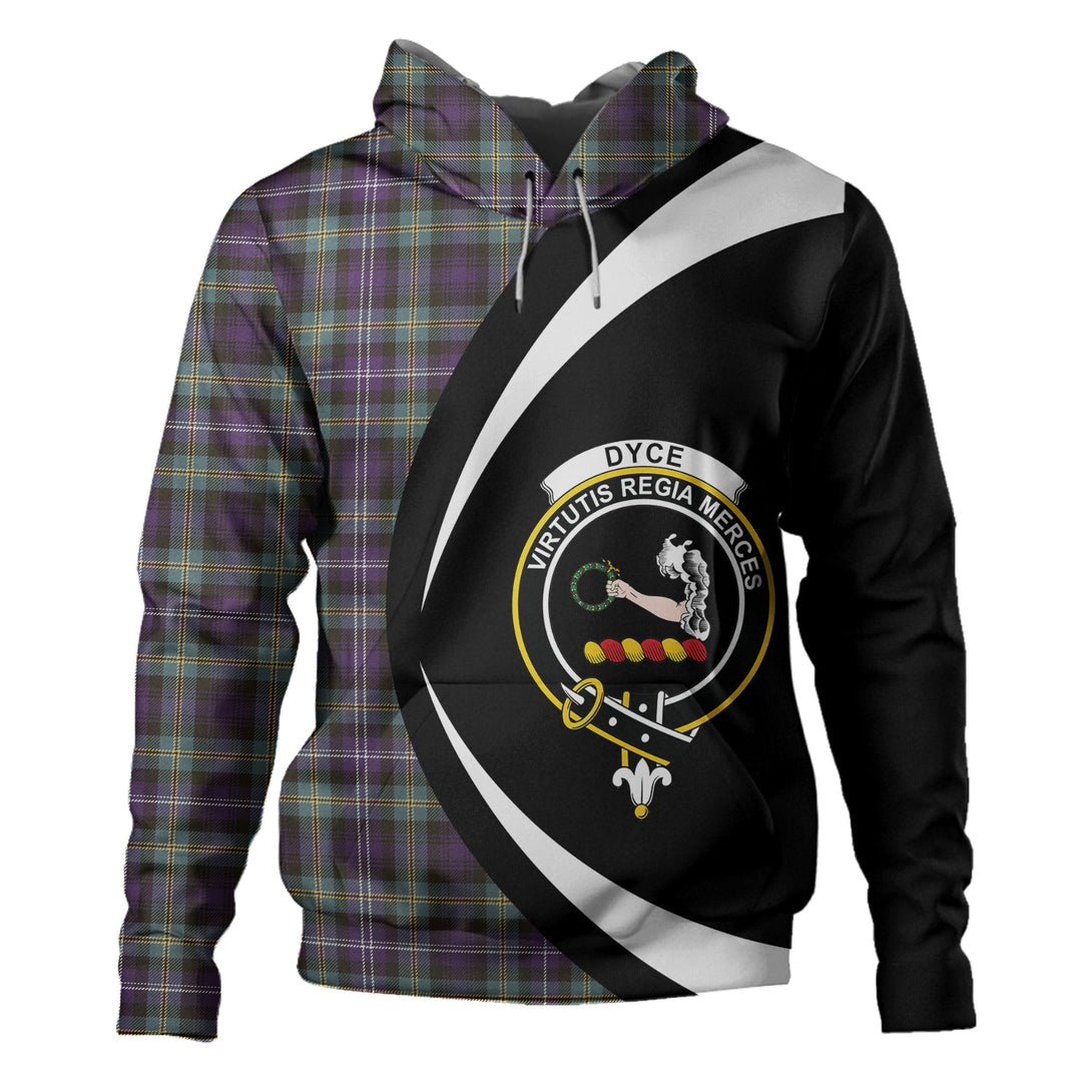 Dyce Weathered Clan Badge Tartan Hoodie Circle Style