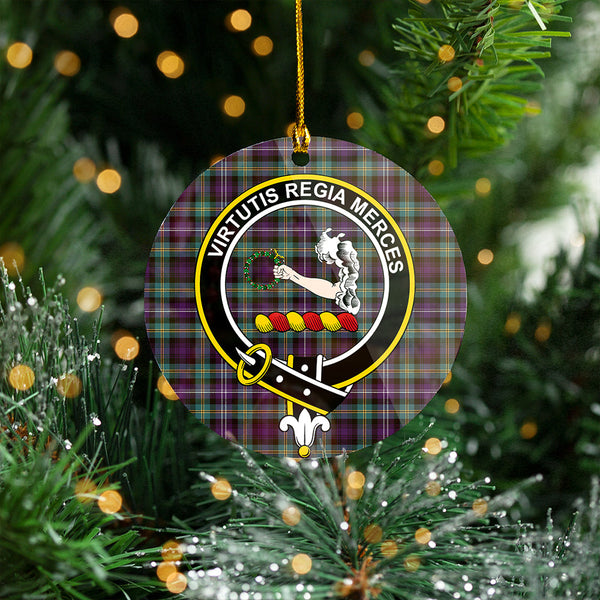 Dyce Weathered Clan Badge Tartan Plastic Christmas Ornaments