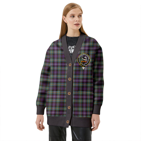 Dyce Weathered Clan Badge Tartan V-neck Cardigan