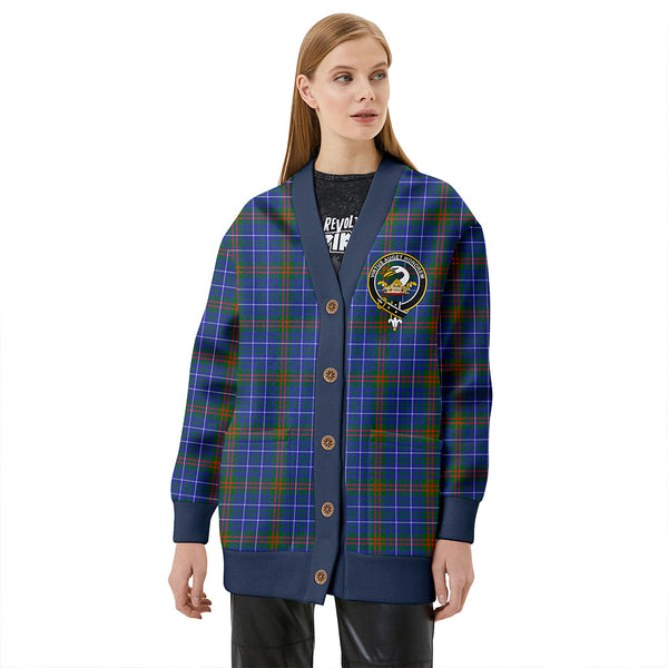 Edmonstone Ancient Clan Badge Tartan V-neck Cardigan