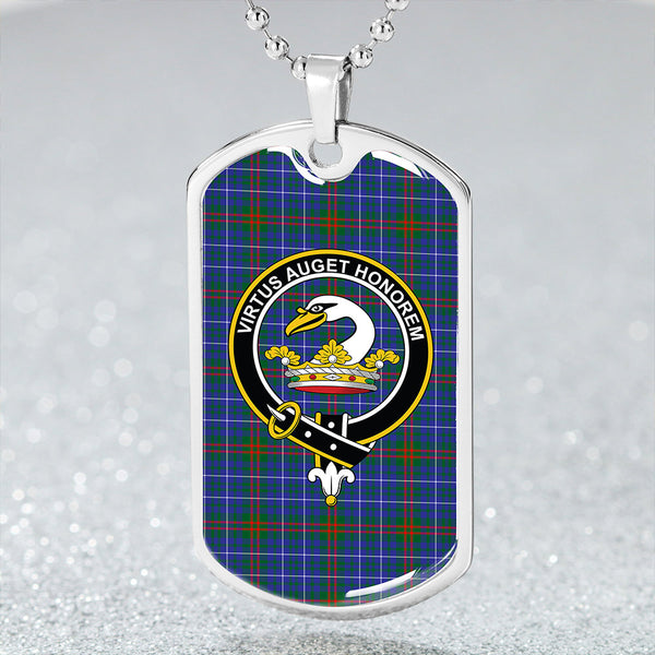 Edmonstone Ancient Clan Badge Classic Tartan Dog Tag Necklace